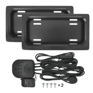 Stealth License Plate Curtain Double Plate Kit for USA Canada Car Accessories Automotive Motorized Conceal License Plates Secure Privacy