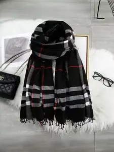 Classic Plaid Scarf for Men & Women, Checkered Scarf, Winter Faux Wool Shawl, Versatile Fashion Accessory, Casual Style, Perfect for Fall & Winter