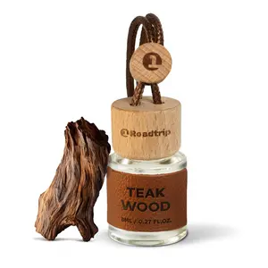 Teak Wood Scented Car Air Freshener - Long Lasting 0.27FL OZ/8ML - 1Roadtrip Essential Oil Diffuser Last 30+ Days