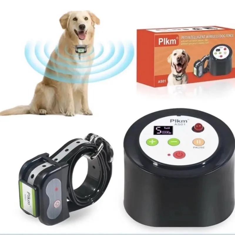 Plkm Upgraded 2025 Wireless Dog Fence Pet Intelligent Wireless Dog Fence AS01