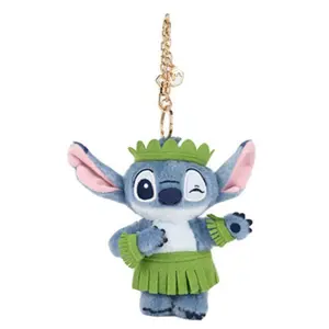 DISNEY CLASSIC Stitch Plush Keychain, Cartoon Stuffed Doll Pendant for Kids, Perfect Birthday Gift