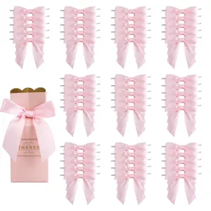 50 Pieces Satin Ribbon Bowknots, Multicolor Twistable Decorations, Perfect for Gift Wrapping, Party Gifts, Wedding Decor, DIY Crafts, Surprise Gifts, Creative Gift Packaging