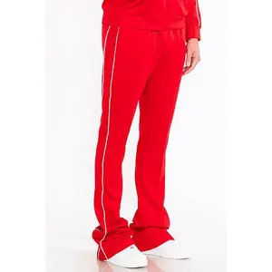 Side Pipe Stacked Flare Pants