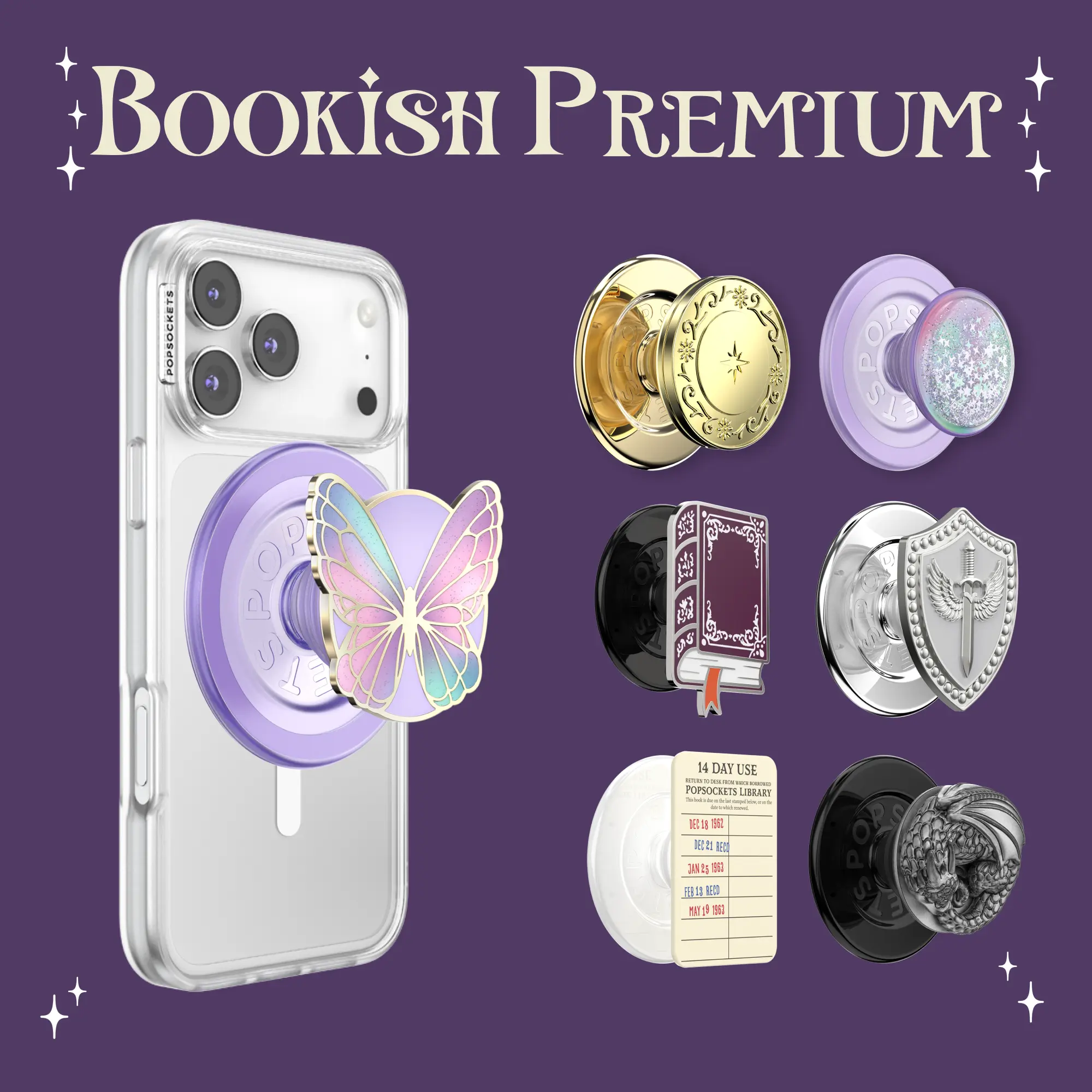 PopSockets Enchanted Garden MagSafe PopGrip - Magnetic Cellphone Grip, Mobile Phone Stand, Smartphone Accessory, Magsafe Grip Phone Holders & Mounts