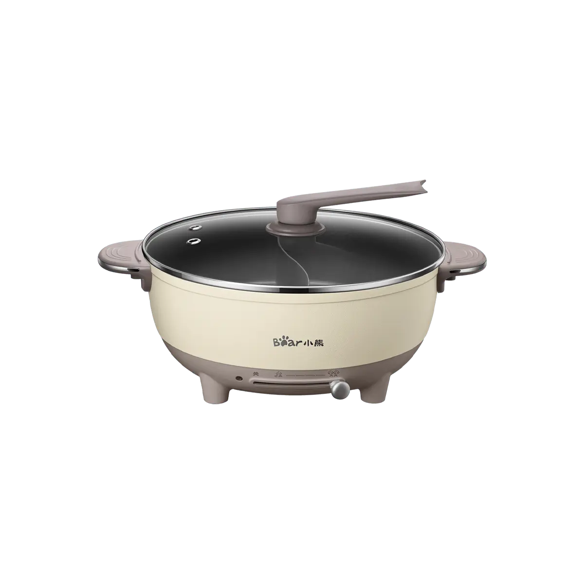 Bear Dual Handle & Dual-sided Electric Shabu Shabu Hot Pot with Lid 6.0L
