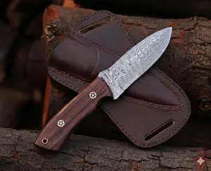Custom Handmade Fixed Blade Hunting Knife - 9 Inches hand Forged Full Tang Knives For Hunting, Outdoor Camping, Hiking, Fishing, Bushcraft Knives With Leather Sheath