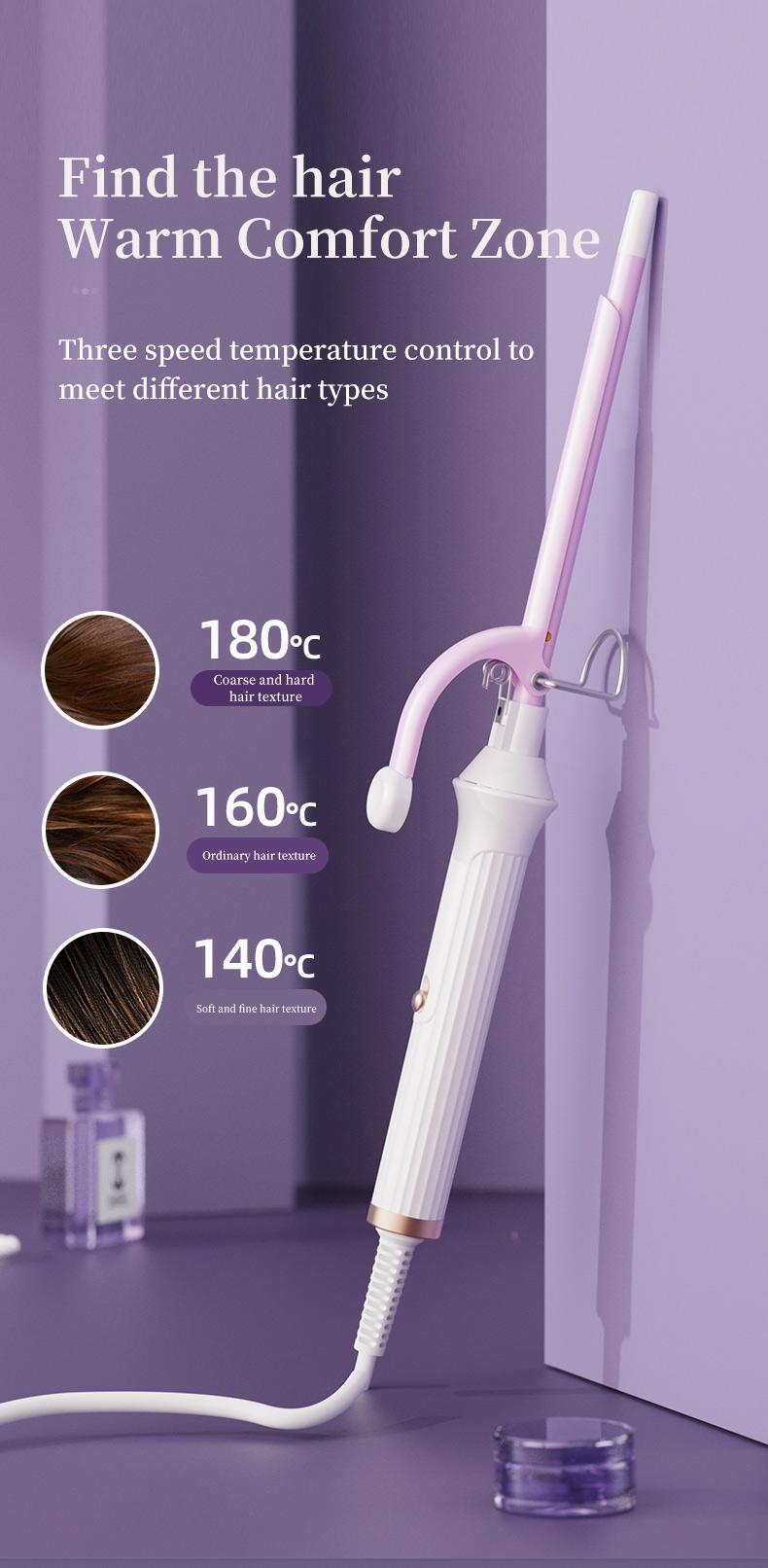 9mm curling iron for wool-like tight curls, mini hair curler, dorm-friendly hair styling tool