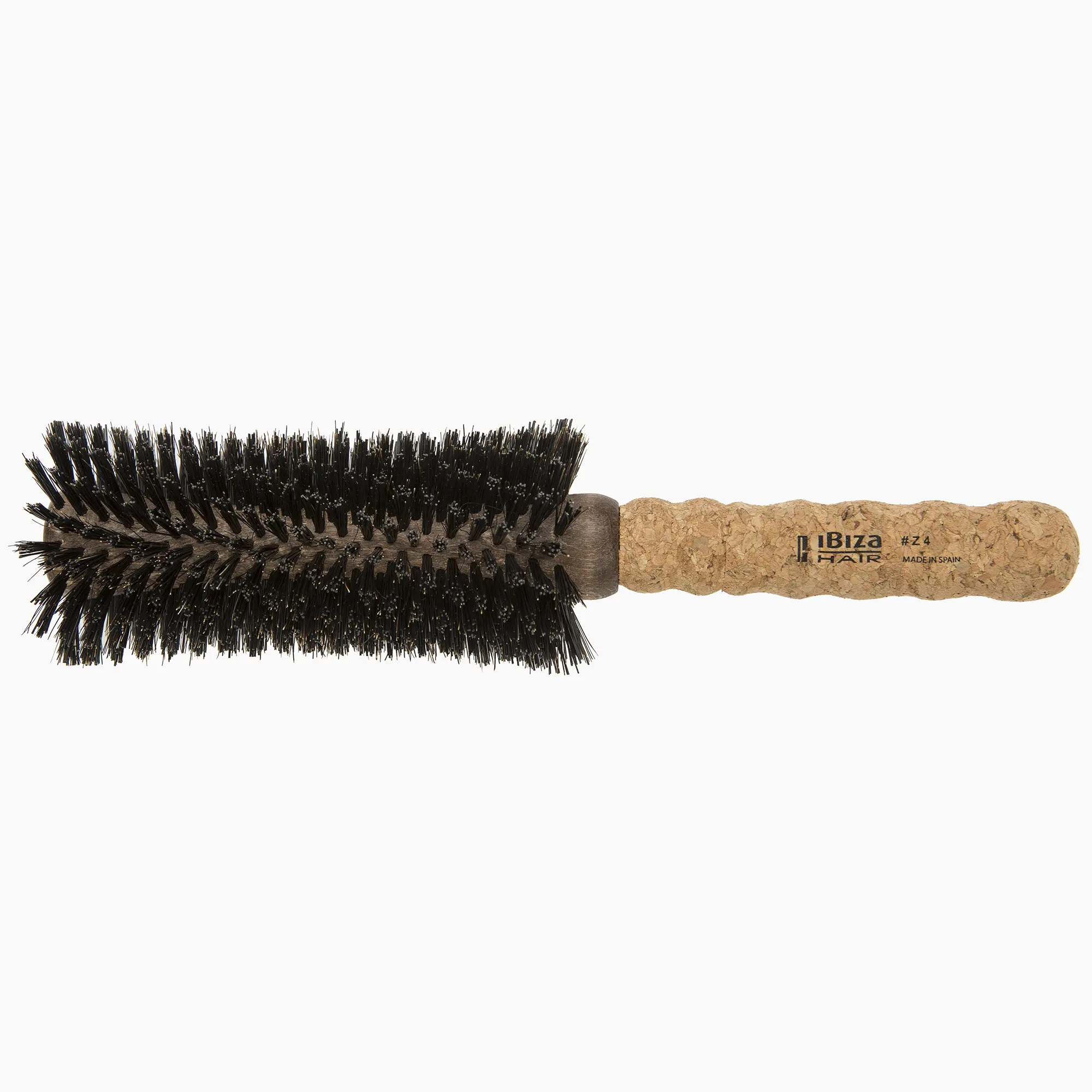 Ibiza Hair Z4 Professional Round Brush for Blow Out, 65mm Extra Long Concave Barrel with Natural Boar & Carbon Fiber Nylon Bristles, Blowout Hair, Silky Straight Hair