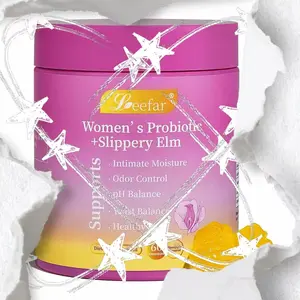 LEEFAR Her Juicy Feminine Probiotics Gummies- All in One Solution with Slippery Elm and Prebiotics&Lactobacillus Probiotic Blend for Women’s pH Balance and Dryness - Hawaiian Pineapple Gummies 60 Count probiotics women