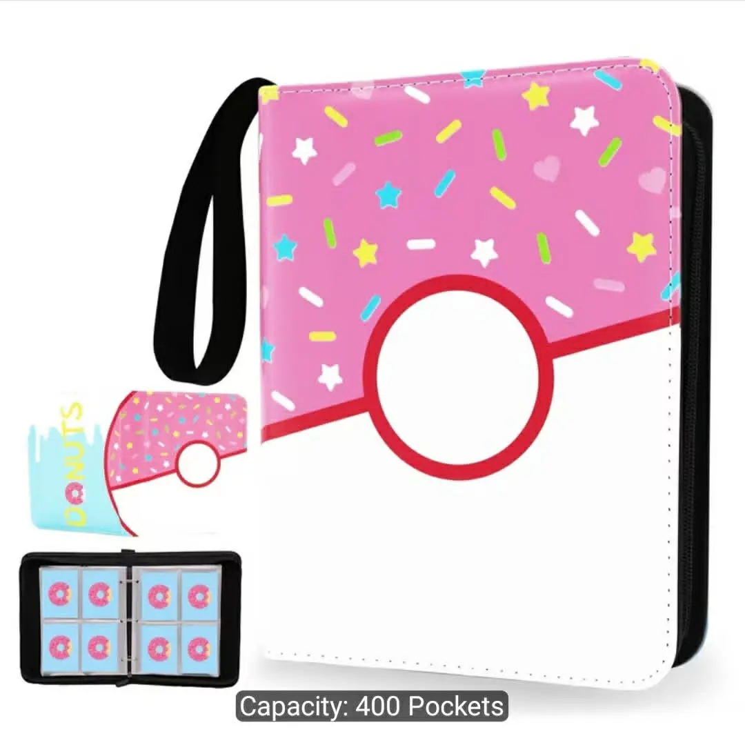 400 Pocket Donut poke ball Trading card binder album