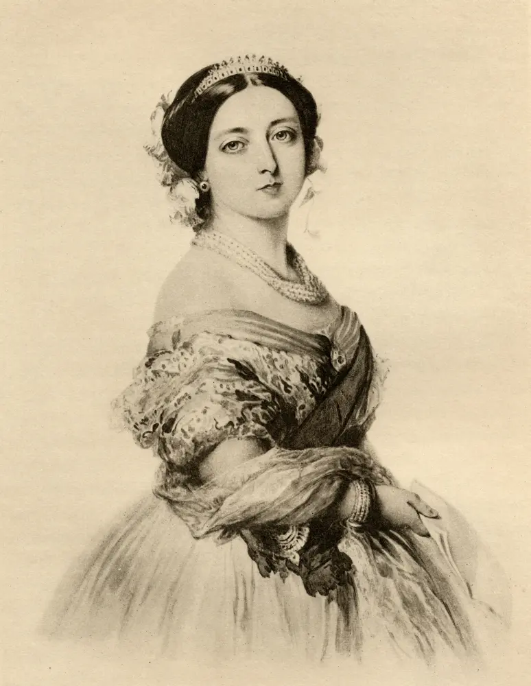 Posterazzi DPI1856836 Historical H.M. Queen Victoria 1855 Portrait Photo Poster Print, 12x16" Home Decor, Ideal Gift for History Enthusiasts