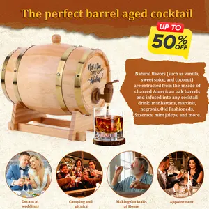 3L Personalized Engraved Whiskey Barrel 3L | Mini Wood Whiskey Barrel | Wood Barrel | Wedding Gift| Gift for Him |Groomsmen Gift| Birthday Gift