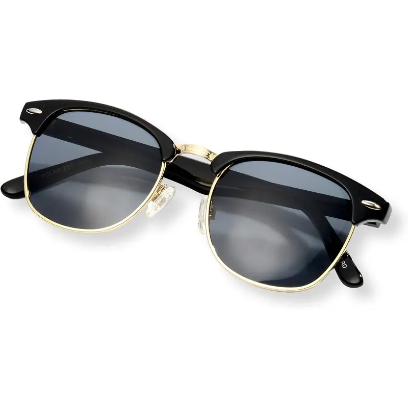 Men's Polarized Pilot Sunglasses, Classic Semi-Rimless Style with Lightweight Frame and 100% UV400 Protection Lenses, Aviator Sunglasses, Vintage Sunglasses,summer outifit,travel essentials