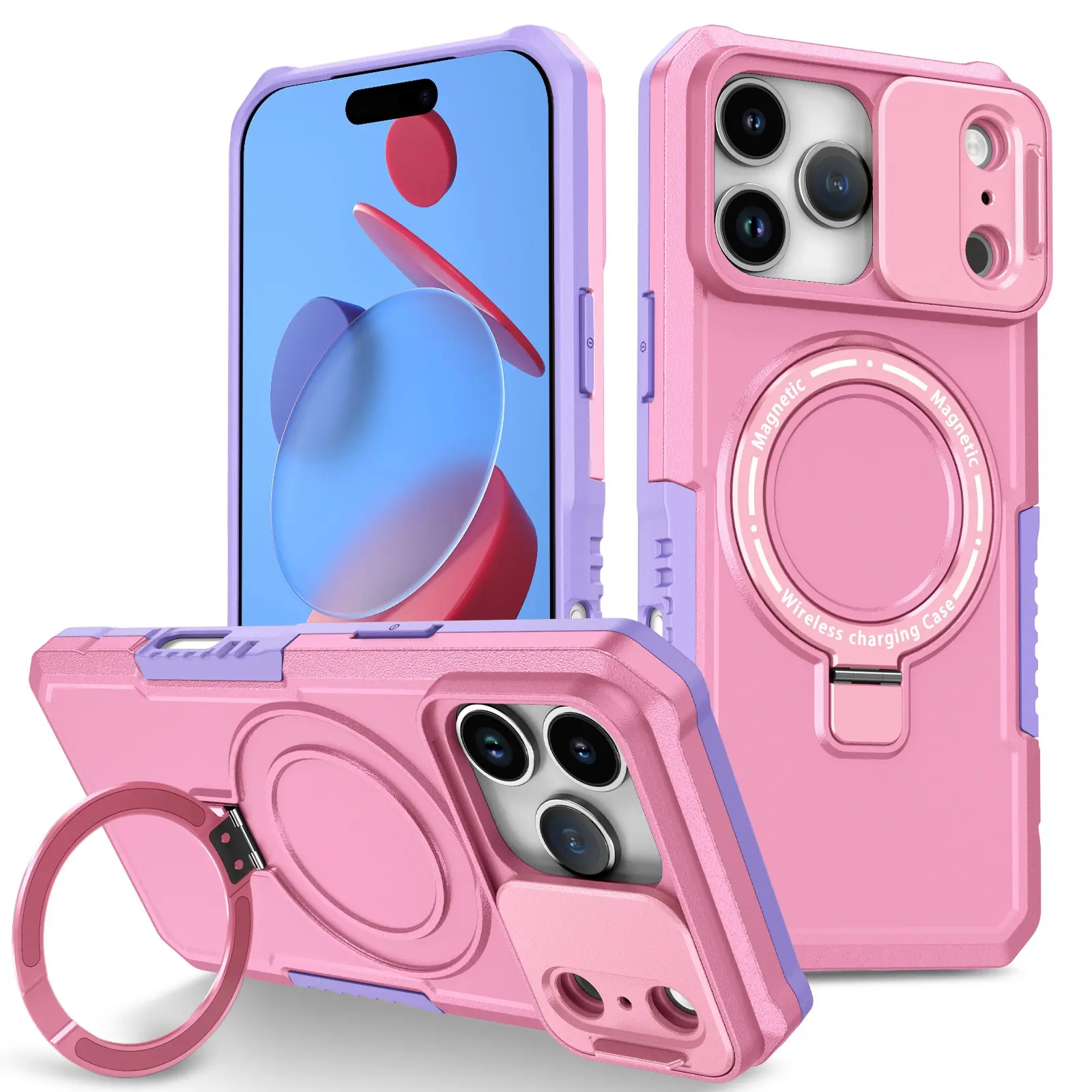 Magnetic Suction Sliding Window Bracket for Cellphone Protection - MagSafe Anti-Drop Shockproof Accessory, Compatible with iPhone 17 Pro Max Slide Lens Casing, iPhone 16/15/14 Pro Max Cover & Related Accessories