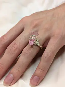 Pink Acid Wash Quartz Ring