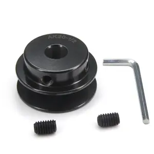 AK20-1/2" Bored Single Groove Web Sheaves 2.0" OD 1/2"Bore V-Belt Sheave Cast Iron Belt Pulley for V-Belt(AK20-1/2", Single Groove)