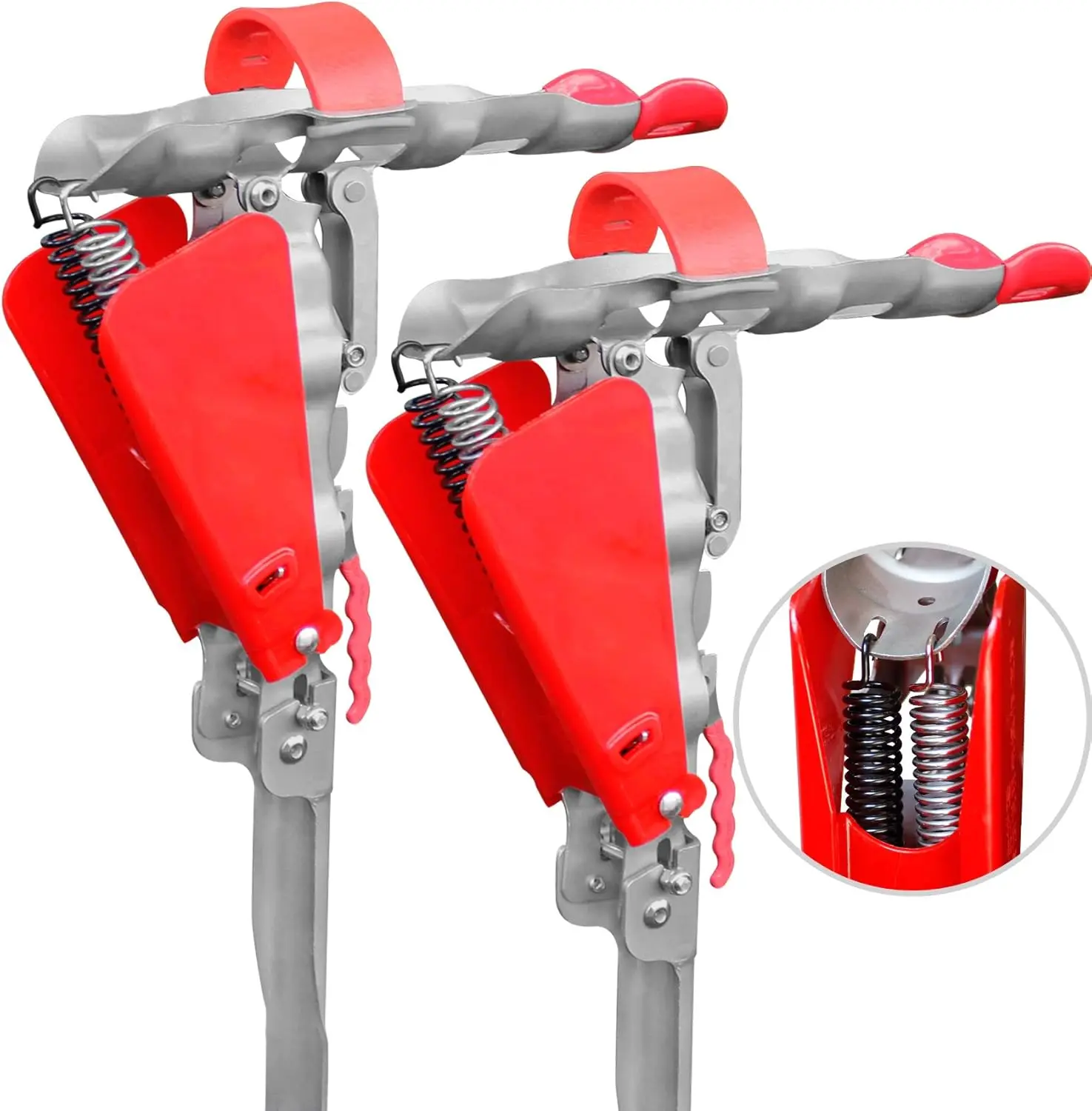 HUAPUDA 2 Pack Stainless Steel Automatic Spring Fishing Rod Holder - Adjustable Sensitivity, Easy-Fold Design, Stable Ground Support Brackets, Fishing Rod Holder Accessories, Spinning Casting Rods