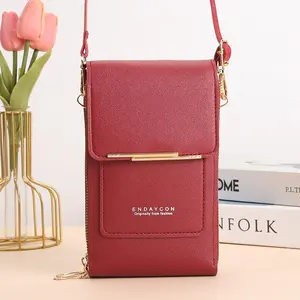 Women's Touch Crossbody Mobile Wallet Multi-Card Slot and Coin Bag | Adjustable Shoulder Strap Waterproof | Fashion Accessories Touch Screen Mobile Phone Bag