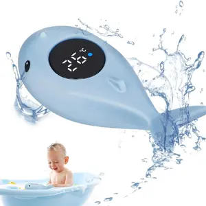 Baby Bath Thermometer Digital Floating Water Temperature Monitor, Safe Bath Tub Temperature Gauge with Flashing Alert, Kids & Newborn Bath Toy Gift,BabyBathThermometer, BathTimeEssentials, MomEssentials