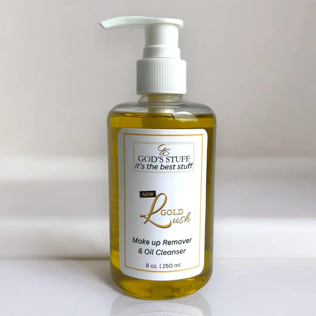 Gold Lush All Natural Makeup Remover & Oil Cleanser  Smooths and moisturizes for younger looking skin. Cleansing Olive oil, jojoba oil and more seals in moisture for radiant great skin! anu a cleansingwater green clean korean cleansingwater