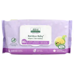 Aleva Naturals Bamboo Baby® Wipes, 80 Wipes Aleva Naturals Bamboo Baby® Wipes, 80 Wipes