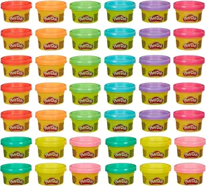 Play-Doh Bulk Handout 42-Pack of 1-Ounce Modeling Compound Cans, Non Candy Halloween Handout Toys & Party Favors, Kids Arts & Crafts, Preschool Toys