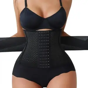 Women'S Segmented Faja Body Shaper, High Elastic Mesh Breathable Waist Trainer, Firm Tummy Control Slim Cincher, Comfortable Sheath Girdle, Stretchy Lightweight Workout Shaper, Essential for Daily Casual & Fitness Waist Sculpting, Waist Trainers