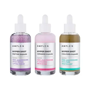 [AMPLE:N] HyperShot Ampoule 50ml (Peptide / Ceramide / CICA PDRN) - Korean Face Serum for Sagging, Dry Damaged, Sensitive Skin - Barrier Repair, K-Beauty 100-Hour Hydration with 50,000 ppm Ceramide Complex, Niacinamide