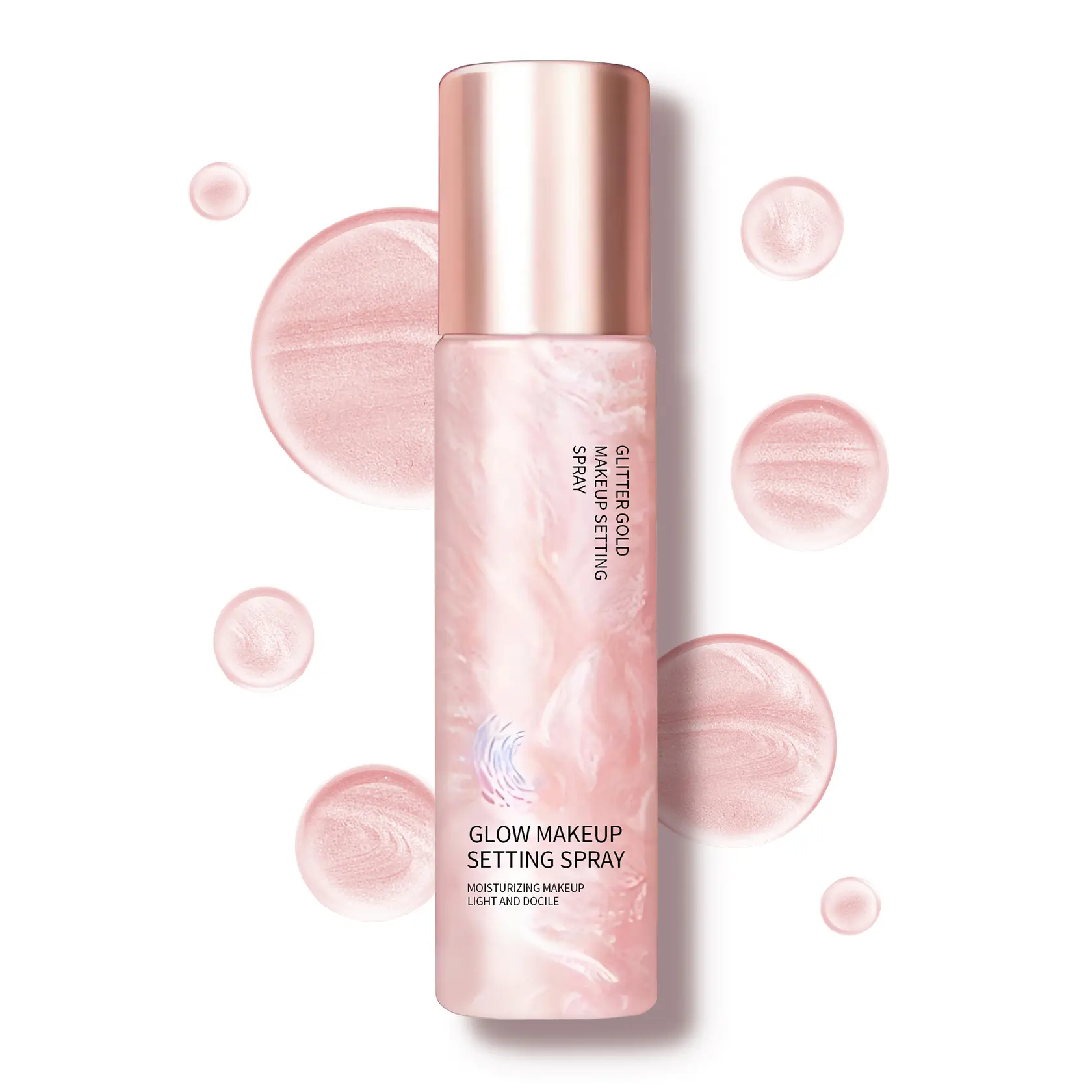 QIUFSSE Highlighting Glow Mist & Setting Spray, Hydrating Face Makeup with Shine Control, 24H Long-Lasting Sealer for All Skin Types, Cosmetic, Glowing Makeup, Glossy Look