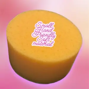 Small Round Shape Sponge Scrubber, 5in Length x 5in Width x 2.5in Thickness, Multi-Surface Cleaning Tool for DIY Boat-Making Projects, Fun Shorty Size, Ideal Gift for Home Care Supplies