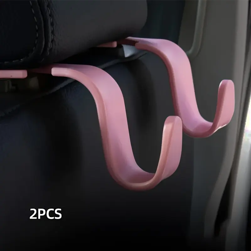 2-Piece Car Rear Headrest Hooks for Handbags and Shopping Bags Car Backseat Organizer Car Storage Organizers Car Interior Organizers