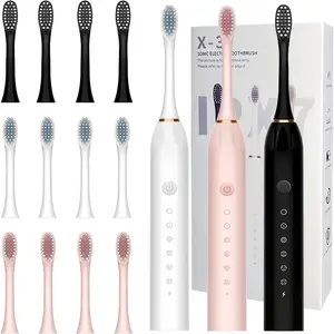 Travel Sonic Electric Toothbrush, USB Rechargeable Toothbrush With Replacement Brush Head, 6 Cleaning Modes For Adults Oral Care