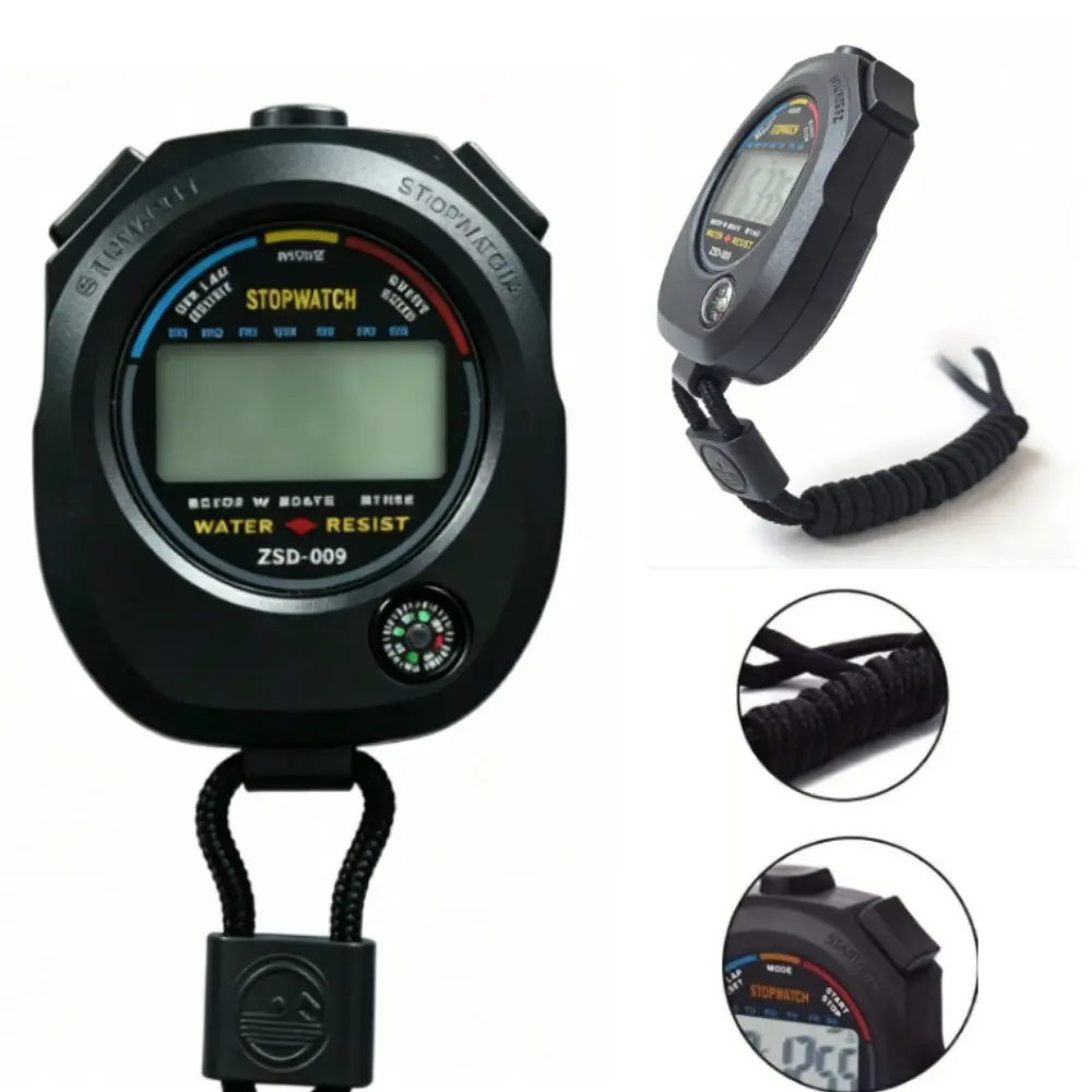 Digital Sports Stopwatch, Durable and Lightweight Electronic Timer with a Large Digital Display and Neck Strap for Coaches and Runners, Digital Timer Display