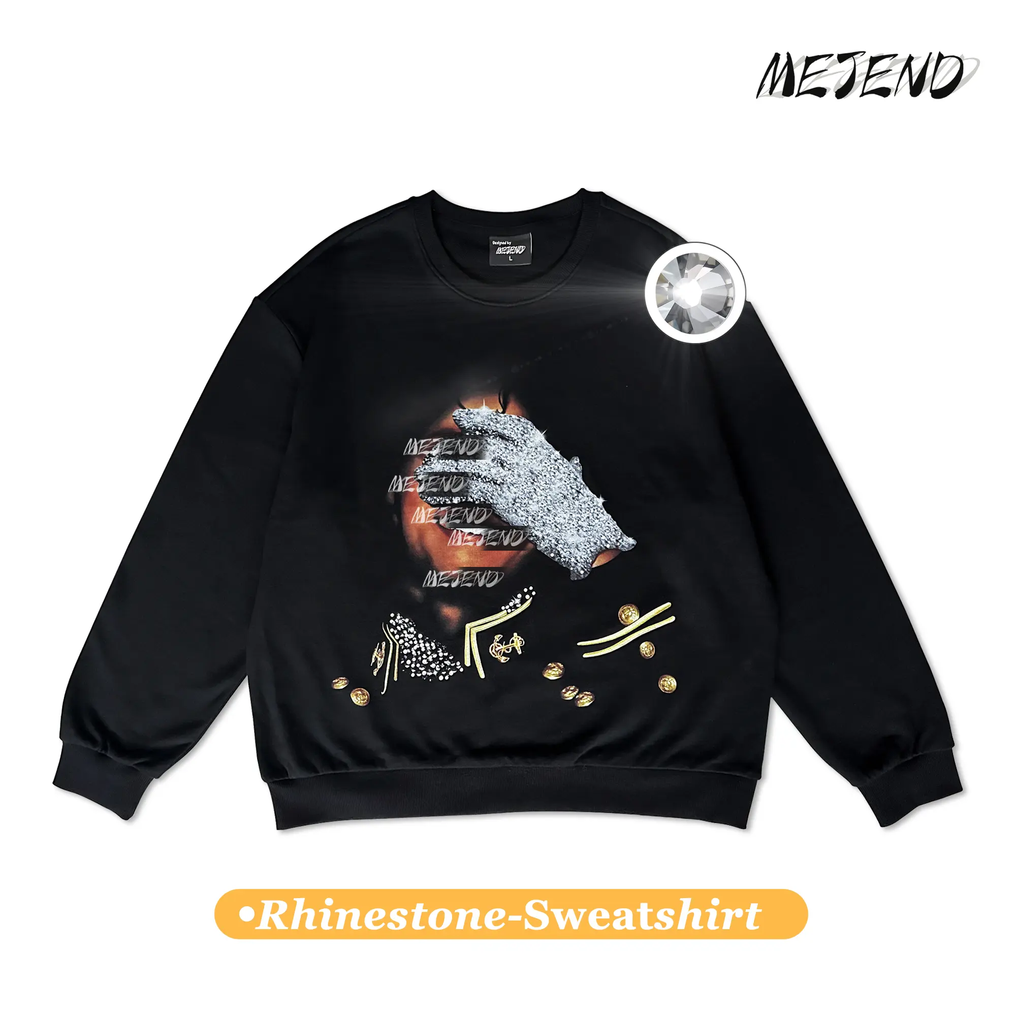 Rhinestone-Sweatshirt