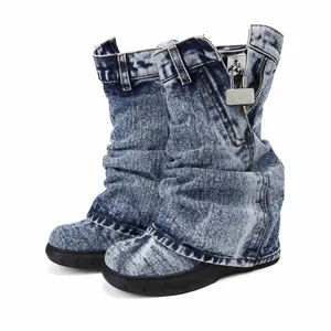 Ladies' Western Cowboy Boots with Slope Heel and Casual Mid Barrel Casual Women's Shoes