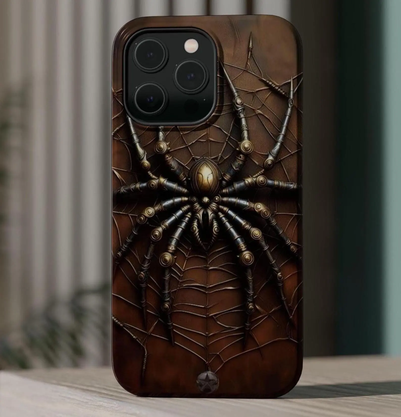 Spider Design Magnetic Phone Case- Halloween Gift - Durable and Sturdy Phone Cases. Case for IP 11 12 13 14 15 16 Pro, Plus, Promax, S21,22,23,24,25 Ultra, Tough Case, Magsafe Case
