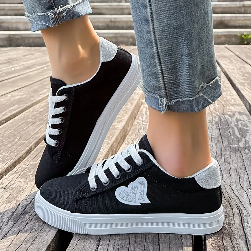 Women'S Lace-Up Fashion Casual Shoes, Flat Versatile Breathable Sneakers, All-Season Wear, Women Shoes