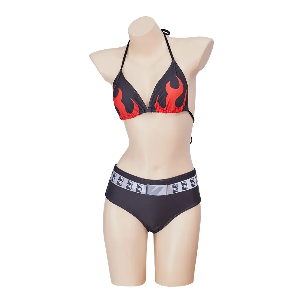 Women‘s Yoko Littner Cosplay Costume Bikini Set Sexy Swimsuit Anime Bathing Suit Halloween Swimwear