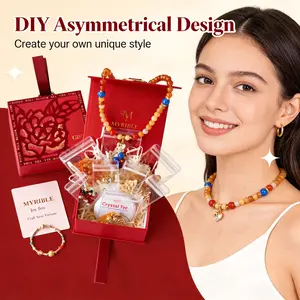 Joy Box DIY Bead Jewelry Kit for Adults – Specific Beads with Charms for Jewelry Making| Handmade Gift for Friendship Bracelets & Necklaces