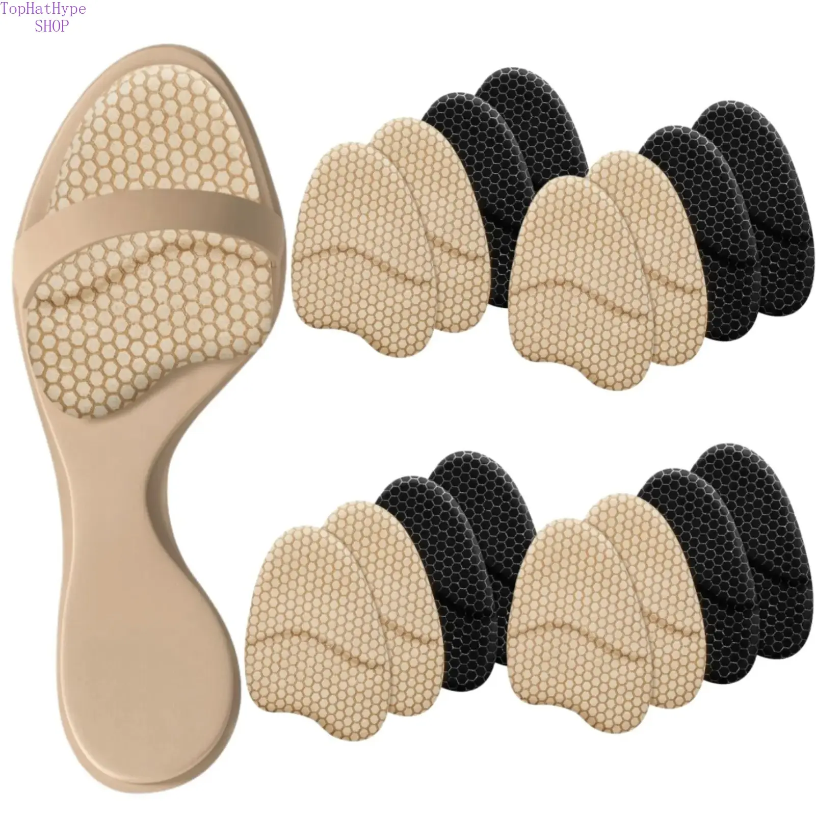 8/4 Pairs Metatarsal Foot Pads Anti Slip Ball Of Foot Cushions Invisible High Heel Comfort Inserts Soft Foot Care Accessories For Ladies Daily Walking Outdoor Travel Casual Use Festival Practical Prese
