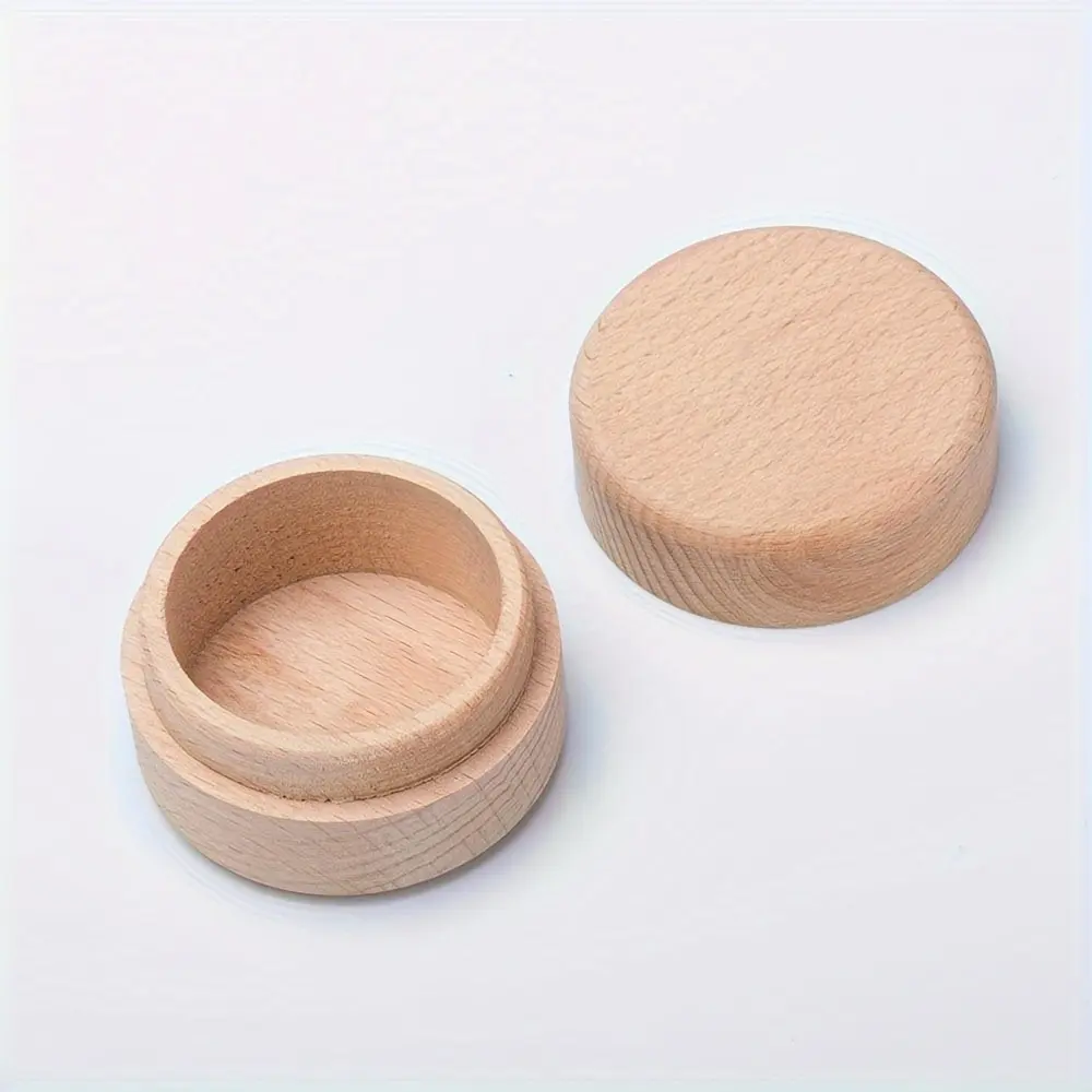 5-Pack Wooden Round Storage Boxes - Classic Wooden Jewelry Organizer for Home Organization, Craft Supplies & Vintage Decor - Decorative Containers for Craft Enthusiasts & Storage Solutions