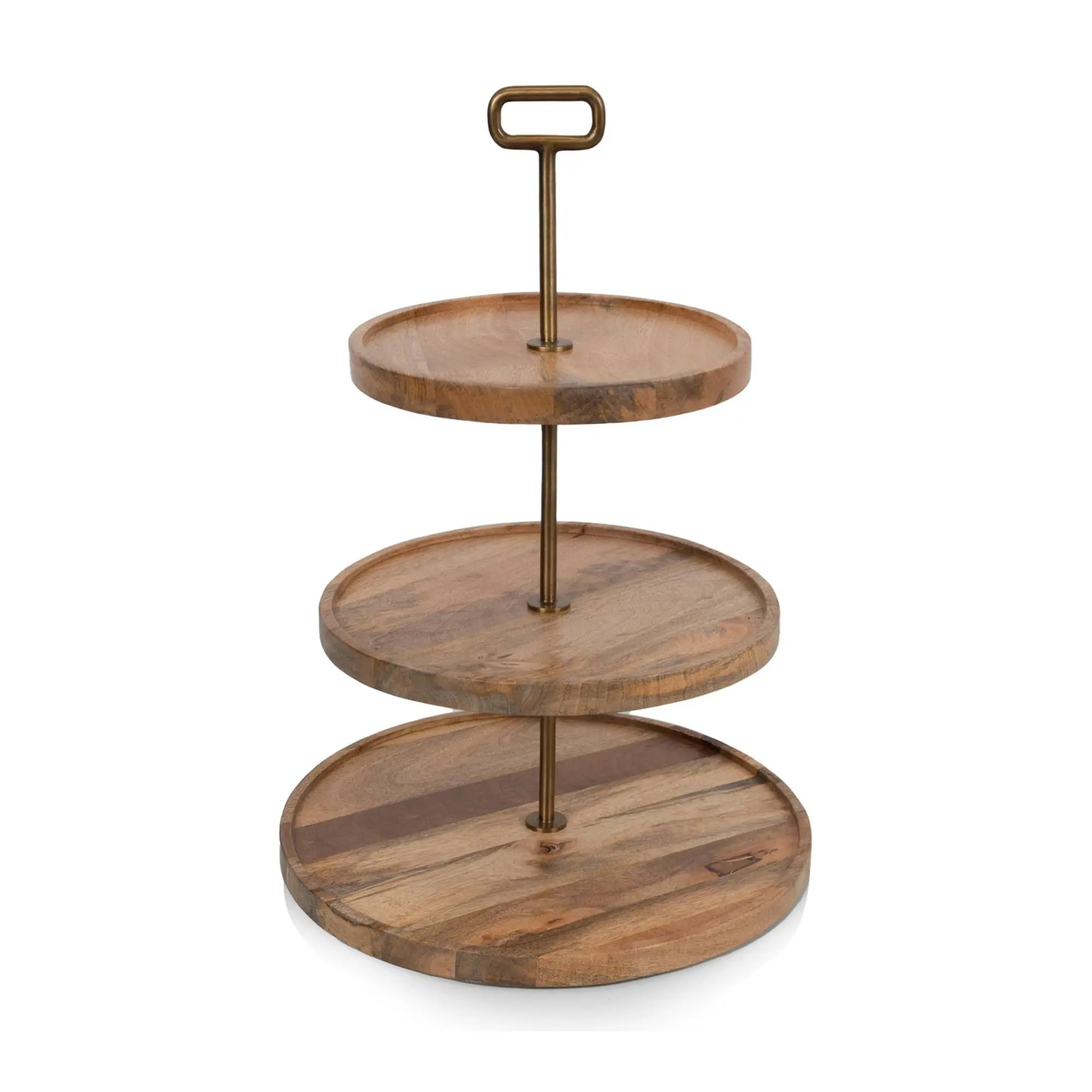 Toscana Tapas Mango Wood 3-Tiered Serving Tray Toscana Tapas Mango Wood 3-Tiered Serving Tray