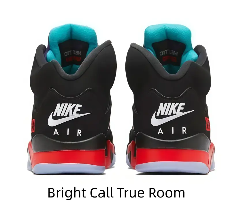 Black Red Contrast High Top Basketball Shoes, Ultra Breathable Perforated Mesh, Shock-absorbing Cushion Midsole for Competitive Ball Training, Complete Original Packaging