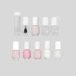Dazzle Dry, French Manicure & Prima Ballerina, Fingernails & Toenails, Professional Nail Kit Set, Long-Wear Chip-Resistant, 10-Piece Bundle, 0.93 fl oz.