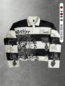 Men's Colorblock Pullover Sweatshirt, Loose Fit Long Sleeve, Contrast Neck, Casual Fashion, All Seasons, Comfortable Basic Style