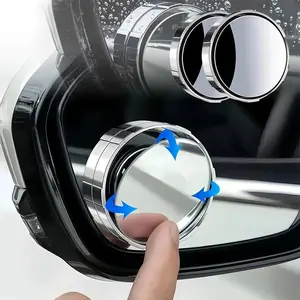 Blind Spot Mirror 2Pcs Suction Cup for Car Ultra Rearview Side Mirror 360° Adjustable Wide Angle View Automotive Safety Accessory Ideal for Parallel Parking and Enhanced Visibility