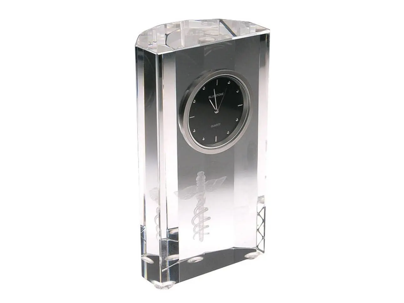 Bluestone Designs Justice Crystal Clock clear