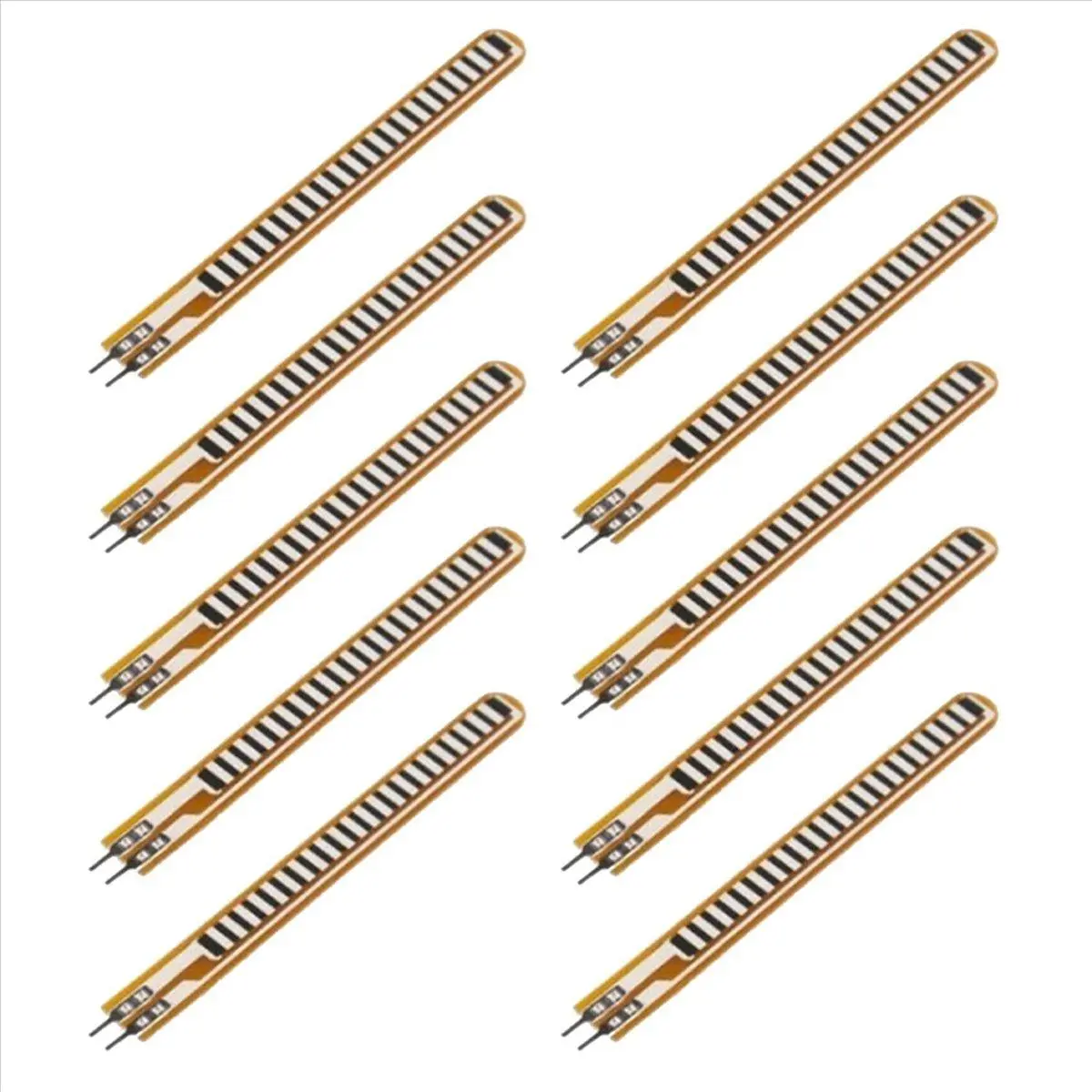 QYKF 10 Pack 2.2 Inch Flex Bend Sensor Strip, Flexible Accessory for Electronic Gloves & Robotic Manipulators