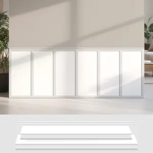 【New】Art3d White Primed Wainscoting Kit – Premade Board & Batten Paintable Molding Trim, Accent Wall Panels for Kitchen/Bedroom/Living Room,