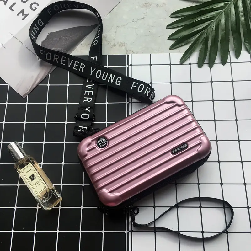Suitcase Shaped Crossbody Bag, 2024 fashion trends new styles, Suitable for ladies/girls to carry mobile phones, keys, cosmetics, etc.
